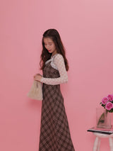 Check Romantic Dress - MAISON MARBLE