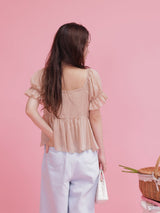 Chiffon Frill Blouse - MAISON MARBLE
