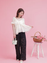 Chiffon Frill Blouse - MAISON MARBLE