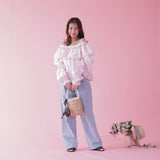 Cotton Off Shoulder Bl - MAISON MARBLE