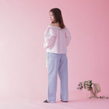 Cotton Off Shoulder Bl - MAISON MARBLE