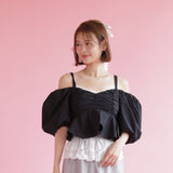 Crop Puff Blouse - MAISON MARBLE