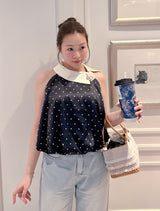 Dot Satin Balloon Tops - MAISON MARBLE