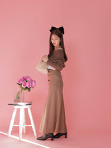 Drape Check Skirt - MAISON MARBLE