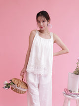 Embroidery Cotton Set Tops - MAISON MARBLE