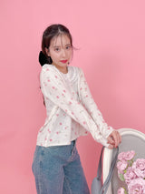 Fleur Lacy Cardigan - MAISON MARBLE