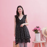 Flower Frill Dress - MAISON MARBLE
