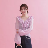 Frill Dreamy Blouse - MAISON MARBLE