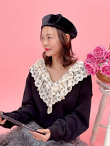 Frill Lace Sweater - MAISON MARBLE