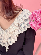 Frill Lace Sweater - MAISON MARBLE