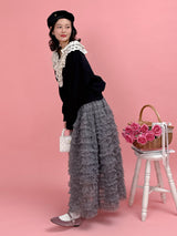 Frill Lace Sweater - MAISON MARBLE
