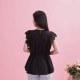 Frill Peplum Blouse - MAISON MARBLE