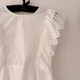 Frill Peplum Blouse - MAISON MARBLE