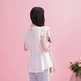 Frill Peplum Blouse - MAISON MARBLE