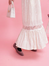 Frill Velour Cami Dress - MAISON MARBLE