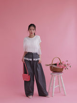 Frill Wide Pants - MAISON MARBLE