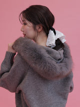 Fur Knit Hoodie - MAISON MARBLE