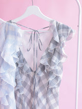 Gingham Frill Dress - MAISON MARBLE