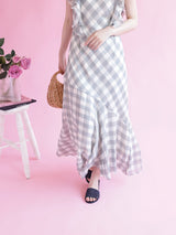 Gingham Frill Dress - MAISON MARBLE