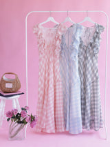 Gingham Frill Dress - MAISON MARBLE