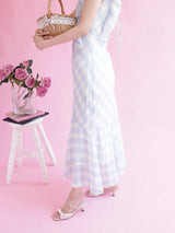 Gingham Frill Dress - MAISON MARBLE