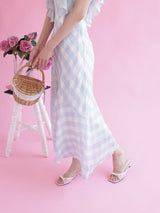 Gingham Frill Dress - MAISON MARBLE