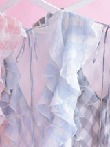 Gingham Frill Dress - MAISON MARBLE