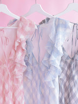 Gingham Frill Dress - MAISON MARBLE