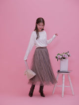 Gingham Tulle Skirt - MAISON MARBLE