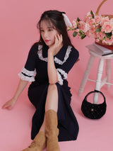 Girly Rib Knit Dress - MAISON MARBLE
