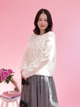 Heart Pon Pon Cardigan - MAISON MARBLE