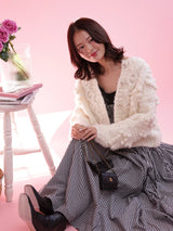 Heart Pon Pon Cardigan - MAISON MARBLE