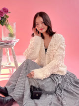Heart Pon Pon Cardigan - MAISON MARBLE