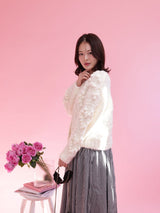 Heart Pon Pon Cardigan - MAISON MARBLE