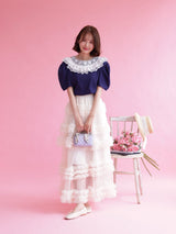 Lace Collar Tops Lina - MAISON MARBLE