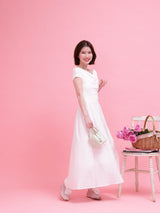 Lace Shoulder Dress - MAISON MARBLE