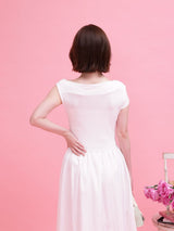 Lace Shoulder Dress - MAISON MARBLE