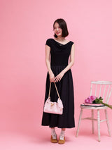 Lace Shoulder Dress - MAISON MARBLE