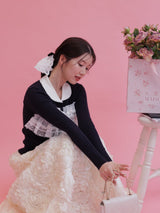 Lacy Round Collar Knit - MAISON MARBLE