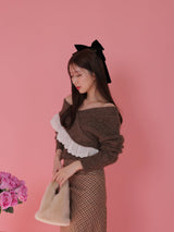 Lacy V Neck Knit - MAISON MARBLE