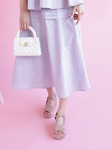 Lavender Ribbon Set Skirt - MAISON MARBLE