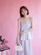 Lavender Ribbon Set Tops - MAISON MARBLE