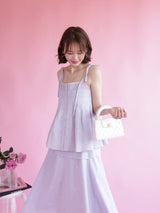 Lavender Ribbon Set Tops - MAISON MARBLE