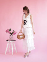 Layered Cotton Skirt - MAISON MARBLE