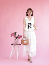 Layered Cotton Skirt - MAISON MARBLE