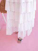 Layered Cotton Skirt - MAISON MARBLE