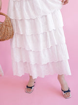 Layered Cotton Skirt - MAISON MARBLE