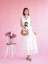 Layered Cotton Skirt - MAISON MARBLE