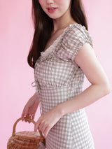 Mermaid Check Dress - MAISON MARBLE