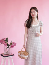 Mermaid Check Dress - MAISON MARBLE